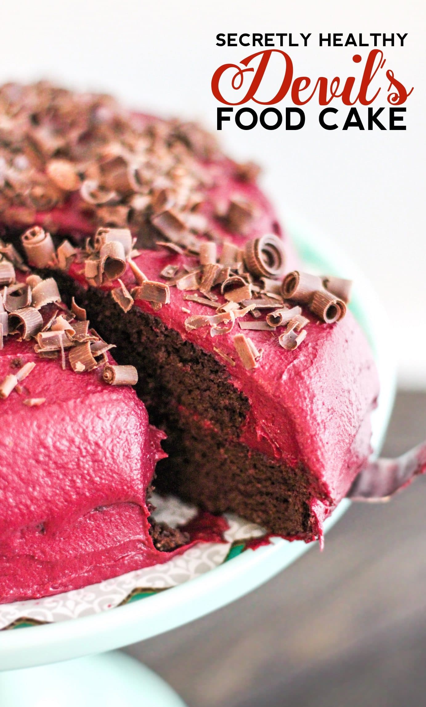 Healthy Devil’s Food Cake with Red Velvet Frosting (refined sugar free, low carb, high protein, high fiber, gluten free, dairy free, paleo) - Healthy Dessert Recipes at Desserts with Benefits