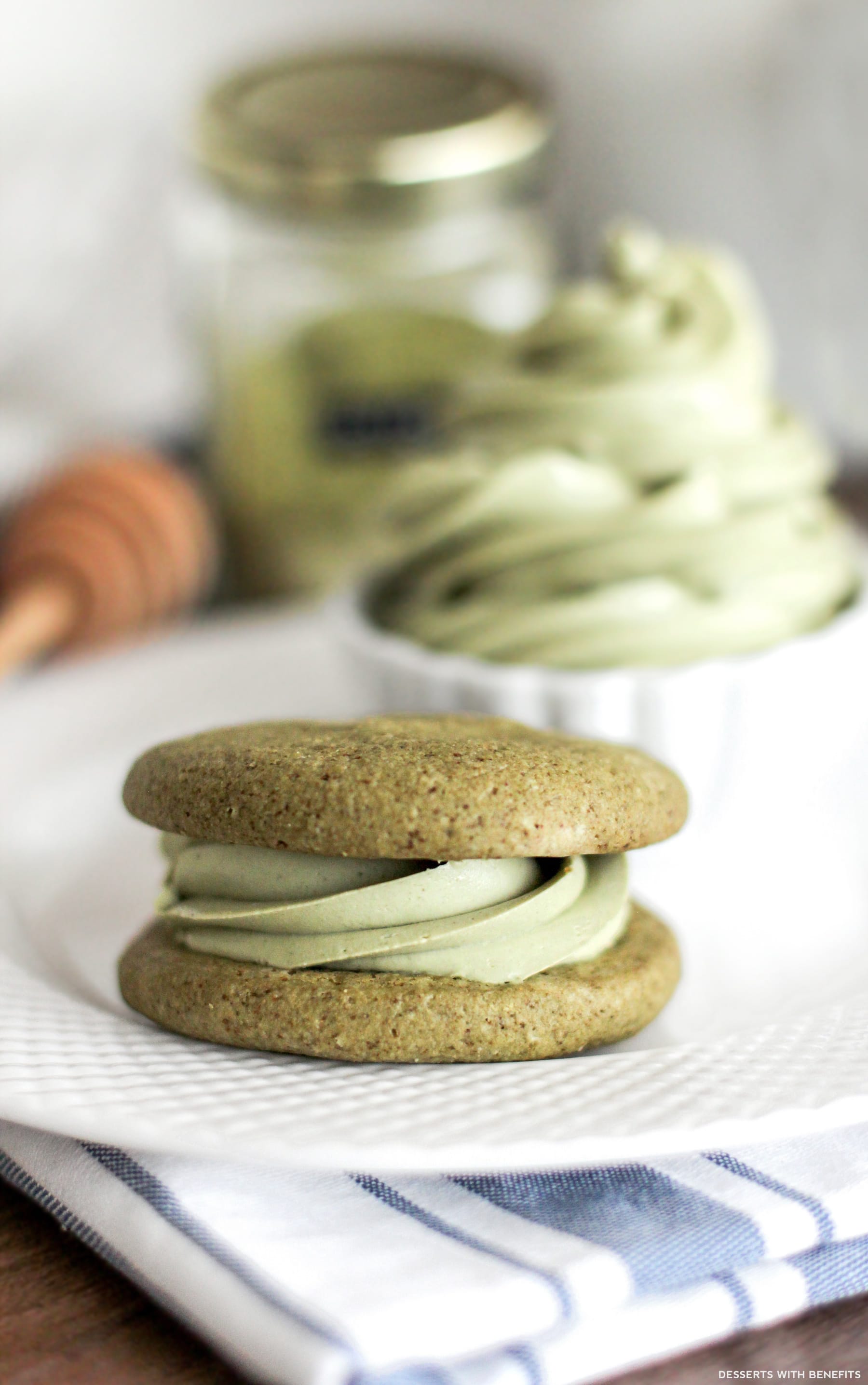 Healthy Matcha Green Tea Sugar Cookies (refined sugar free, gluten free, vegan) - Healthy Dessert Recipes at Desserts with Benefits