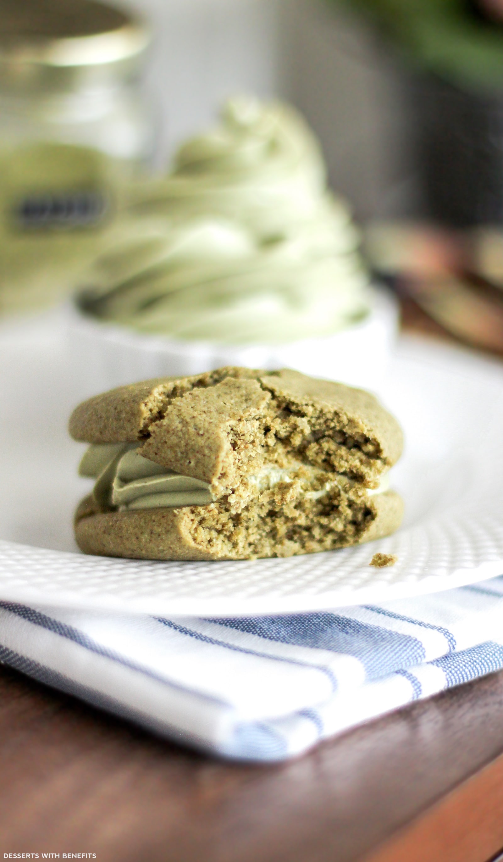 Healthy Matcha Green Tea Sugar Cookies (refined sugar free, gluten free, dairy free, vegan) - Healthy Dessert Recipes at Desserts with Benefits
