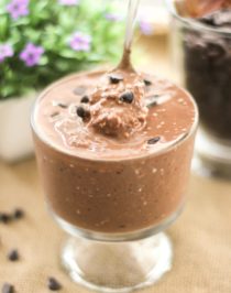 Healthy Brownie Batter Overnight Dessert Oats (sugar free, high protein, gluten free, vegan) - Healthy Dessert Recipes at Desserts with Benefits