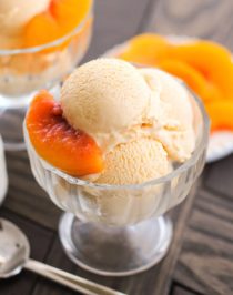 Healthy Peaches and Cream Ice Cream (refined sugar free)