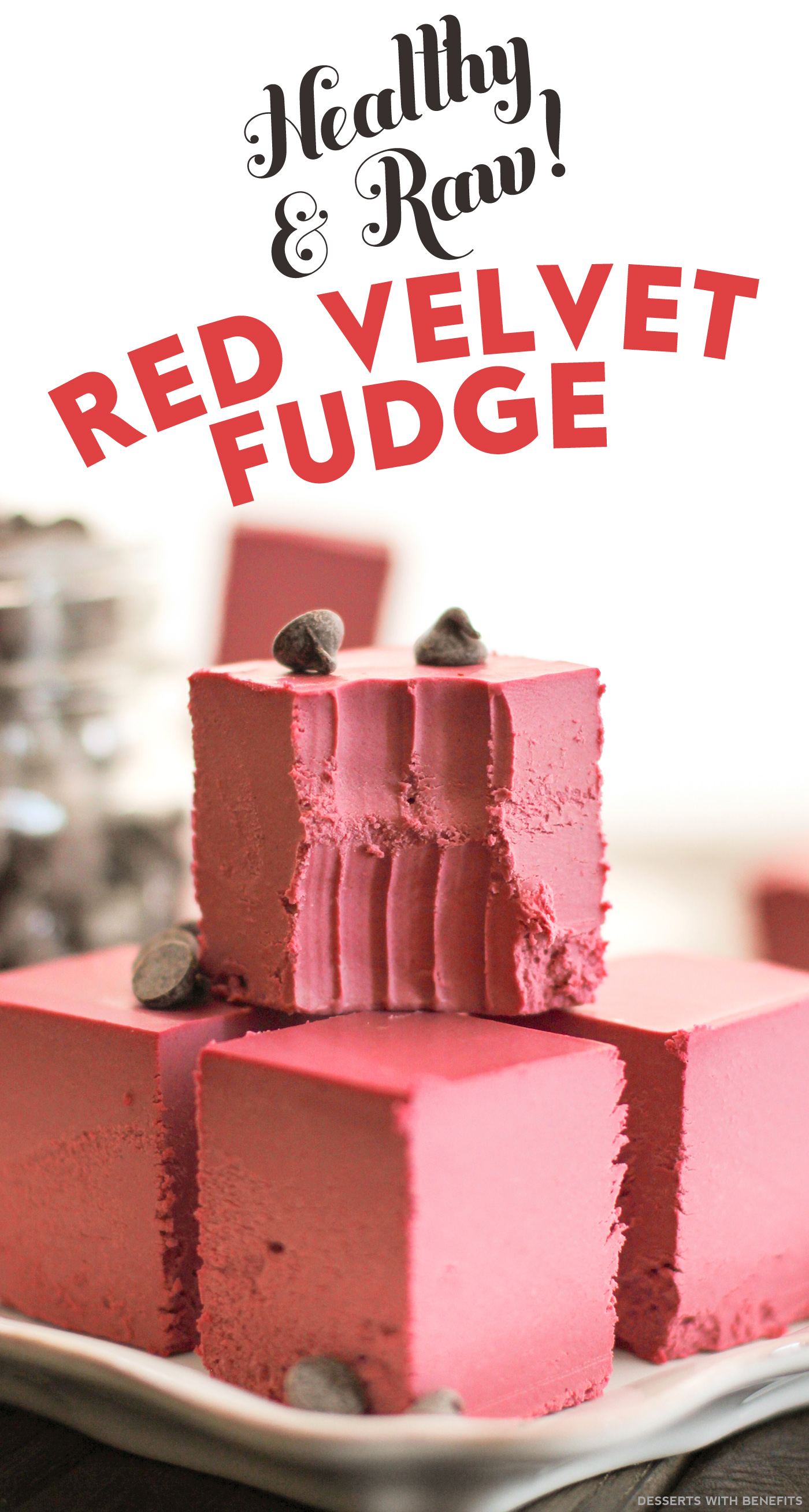 Healthy Raw Red Velvet Fudge recipe (refined sugar free, low carb, high fiber, gluten free, dairy free, vegan) - Healthy Dessert Recipes at Desserts with Benefits