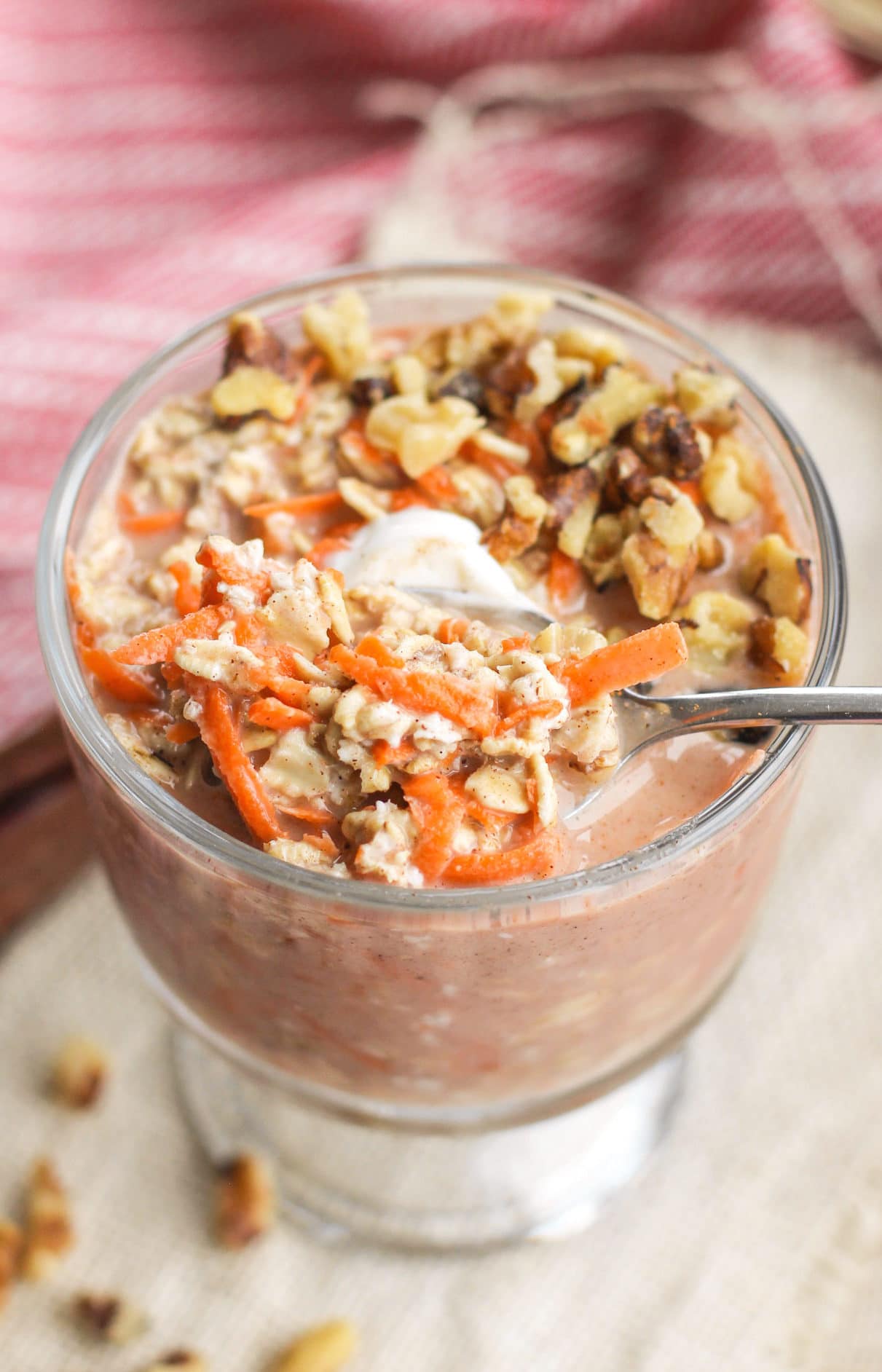 Healthy Carrot Cake Overnight Dessert Oats Recipe | Gluten Free, Vegan