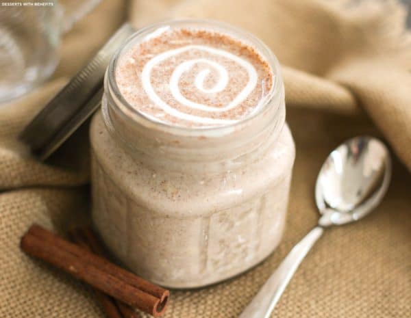 Healthy Cinnamon Roll Overnight Dessert Oats Recipe 