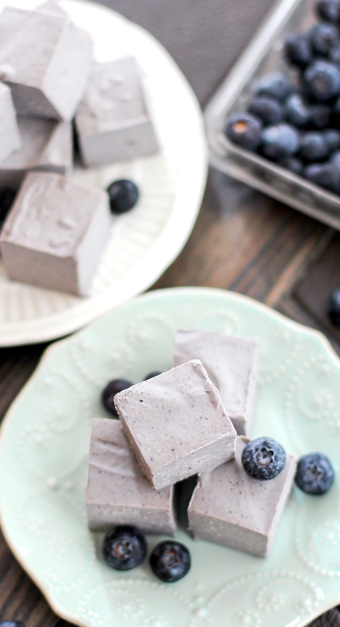 Healthy Raw Blueberry Coconut Fudge (refined sugar free, low carb, gluten free, vegan) - Healthy Dessert Recipes at Desserts with Benefits