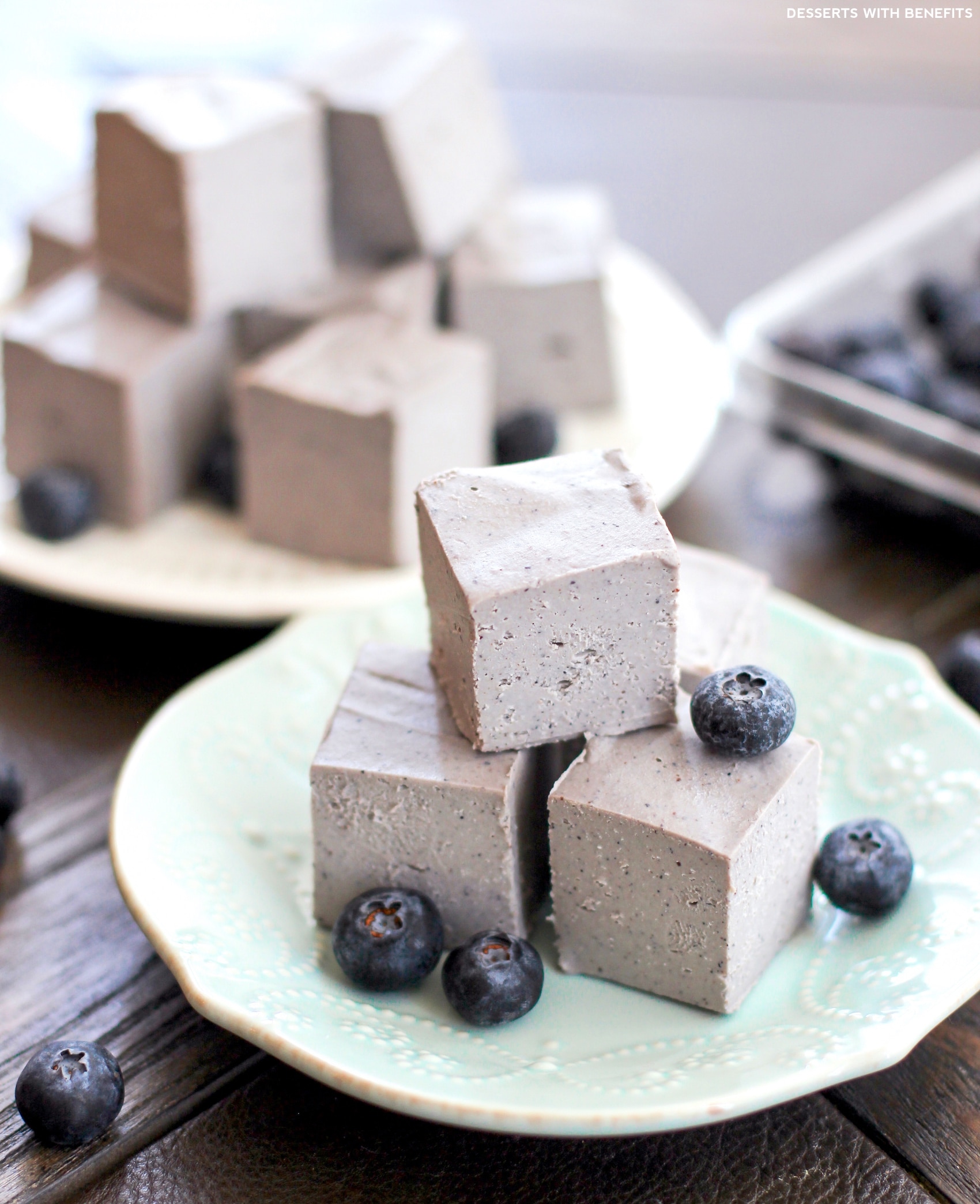 Healthy Raw Blueberry Coconut Fudge Recipe | Sugar Free, Vegan