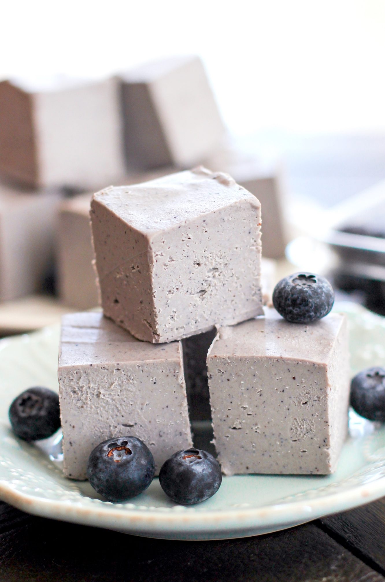 Healthy Raw Blueberry Coconut Fudge (refined sugar free, low carb, gluten free, vegan) - Healthy Dessert Recipes at Desserts with Benefits