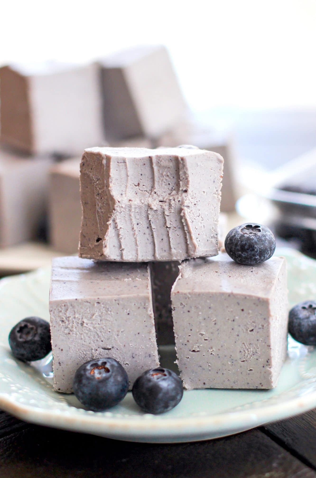 Healthy Raw Blueberry Coconut Fudge (refined sugar free, low carb, gluten free, vegan) - Healthy Dessert Recipes at Desserts with Benefits