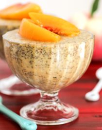 Healthy Ginger Peach Chia Seed Pudding (refined sugar free, low fat, low calorie, high fiber, gluten free, dairy free, vegan) - Healthy Dessert Recipes at Desserts with Benefits