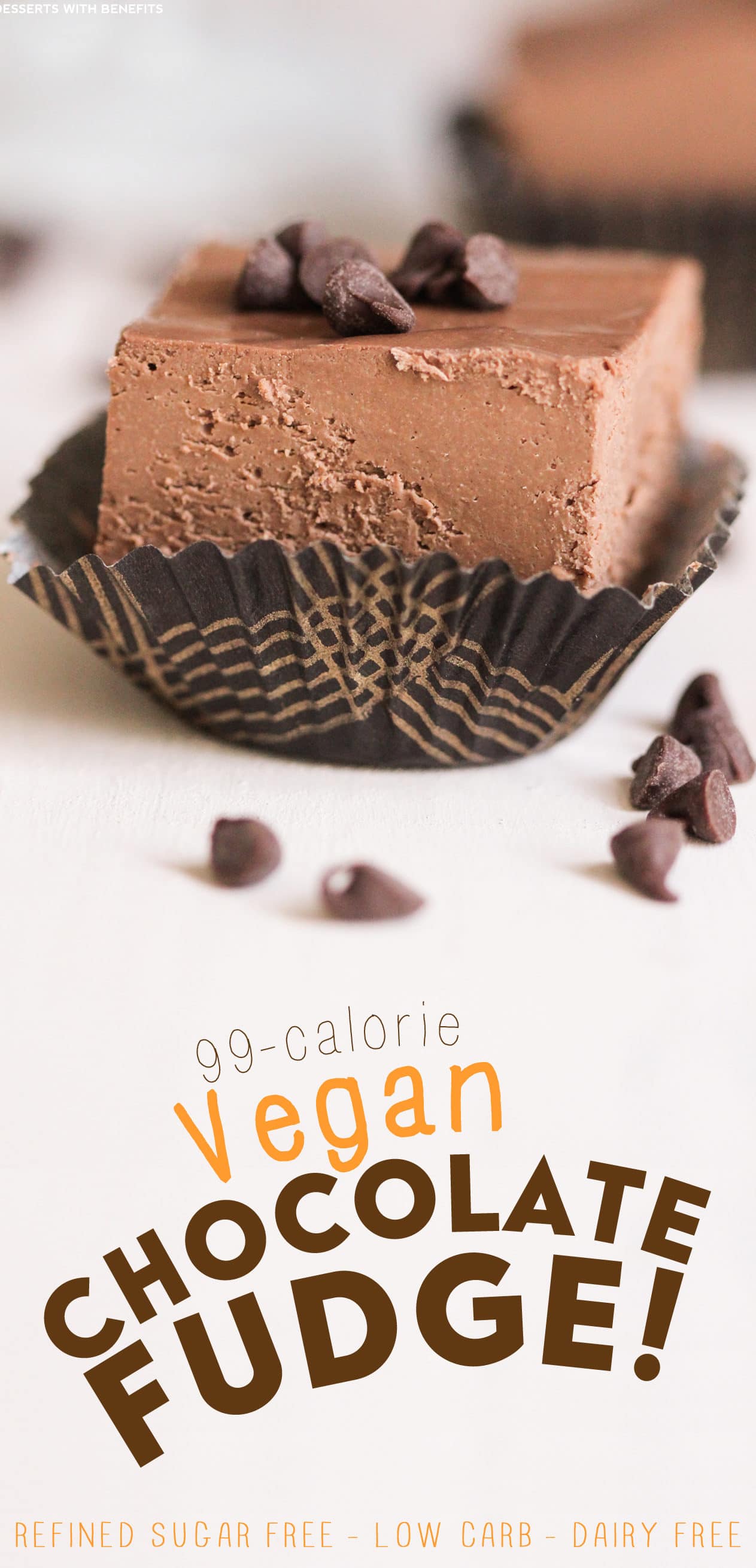 Healthy Vegan Dark Chocolate Fudge (refined sugar free, low carb, gluten free, dairy free) - Healthy Dessert Recipes at Desserts with Benefits