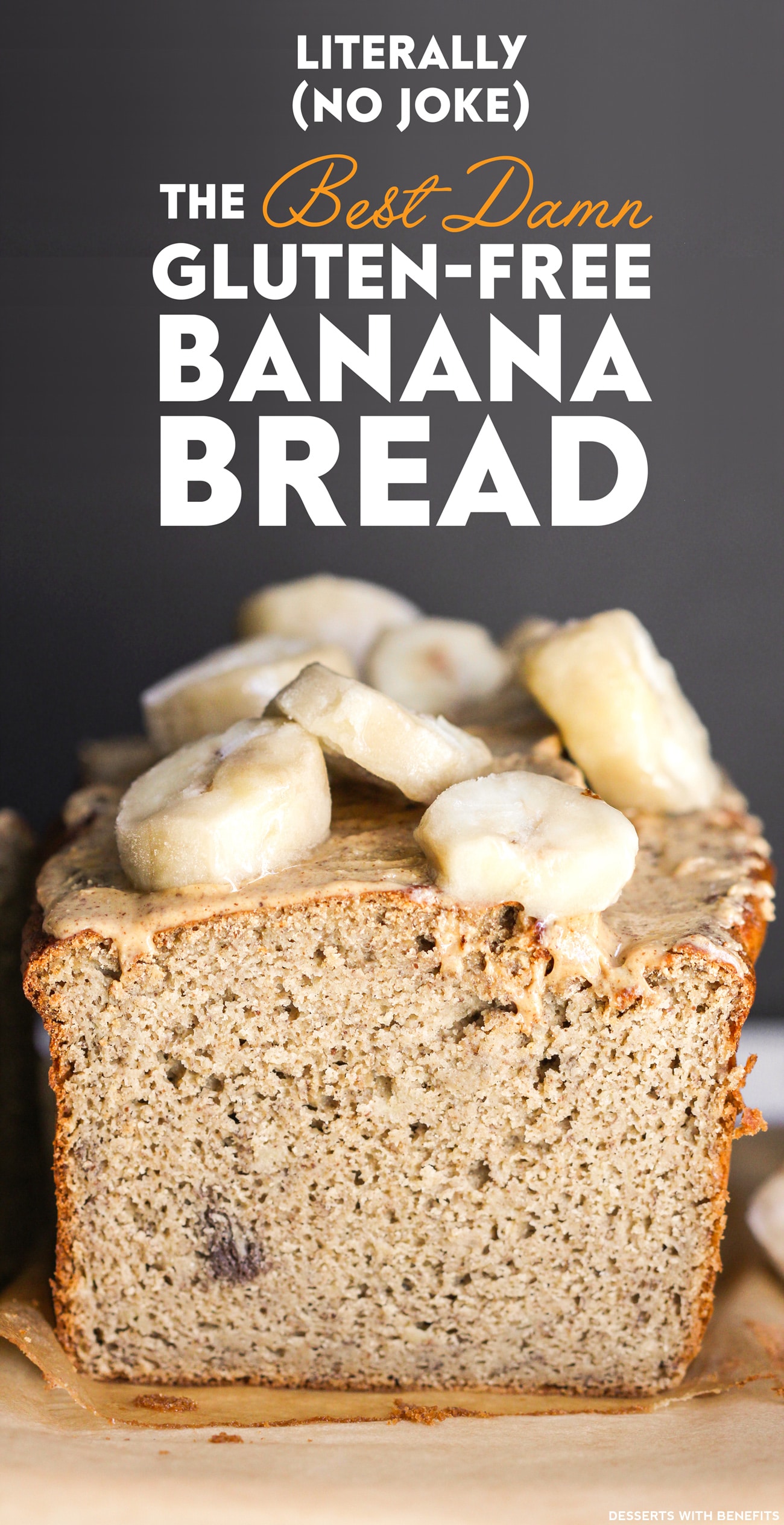 20 Healthy Desserts You Can Eat For Breakfast: 16) Healthy Banana Bread (refined sugar free, high protein, high fiber, gluten free, dairy free) - Healthy Dessert Recipes at Desserts with Benefits