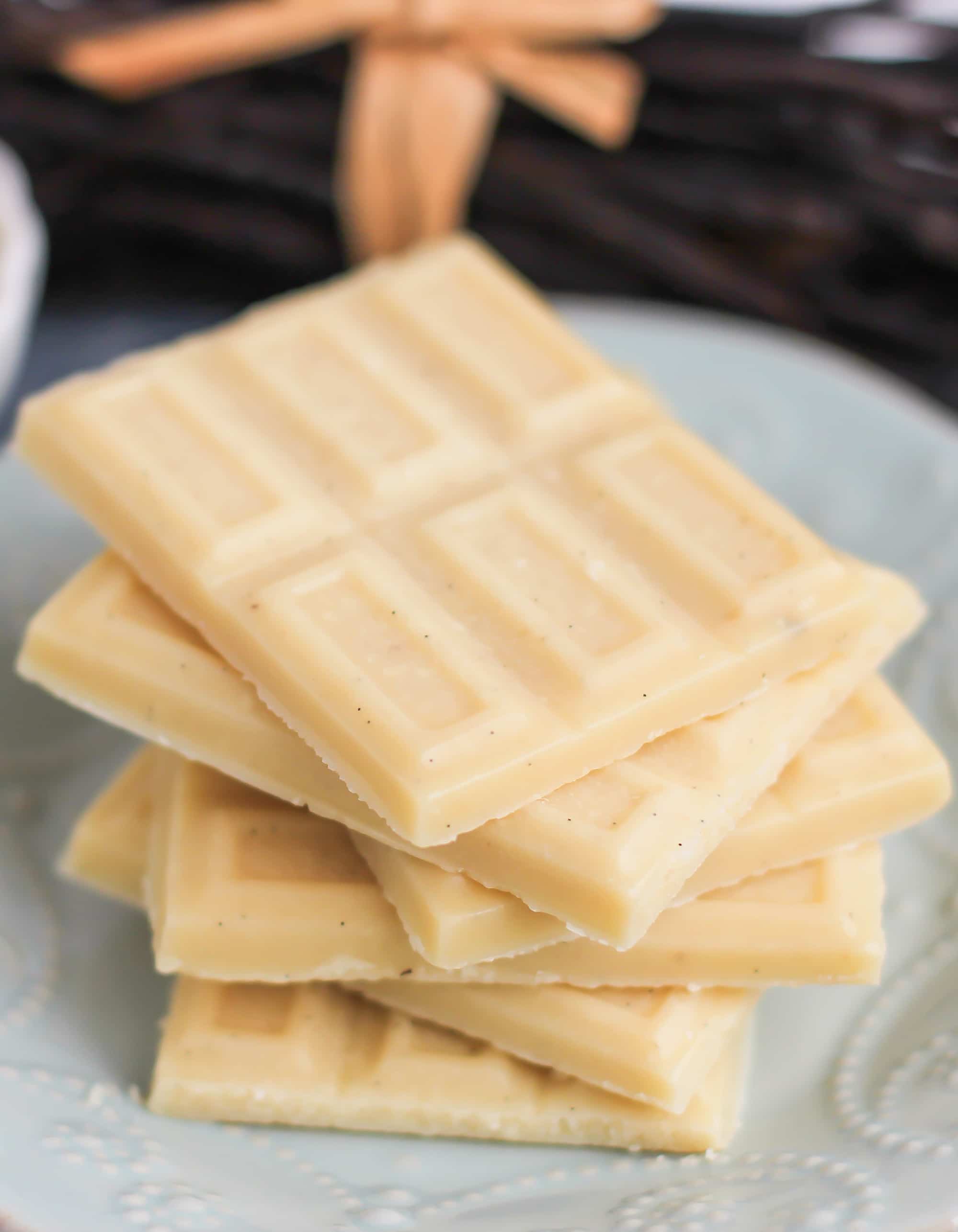 Healthy Homemade White Chocolate (refined sugar free, low carb, gluten free) - Healthy Dessert Recipes at Desserts with Benefits