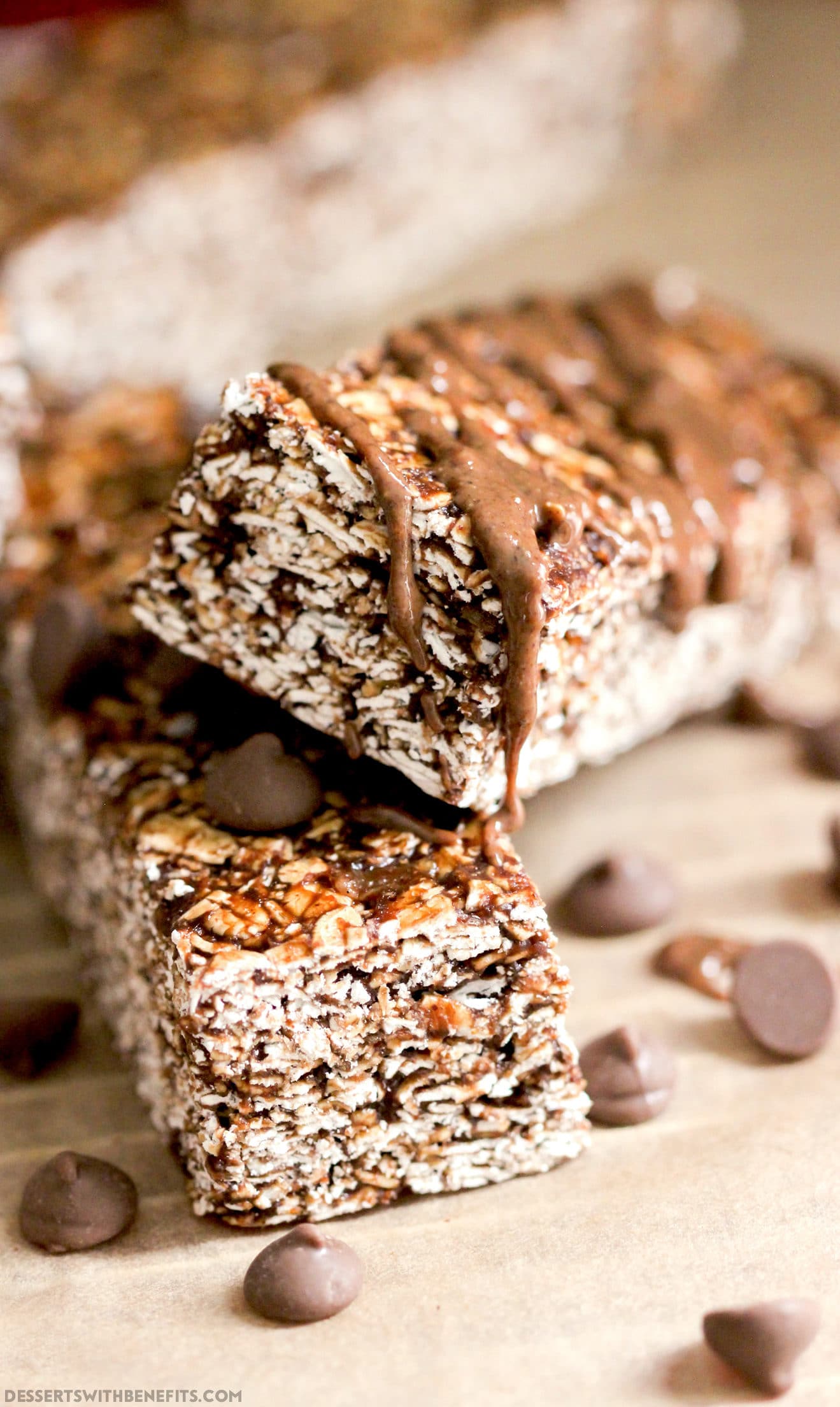 Gluten-Free Nutella Granola Bars Recipe | No-Bake, High Protein, Healthy