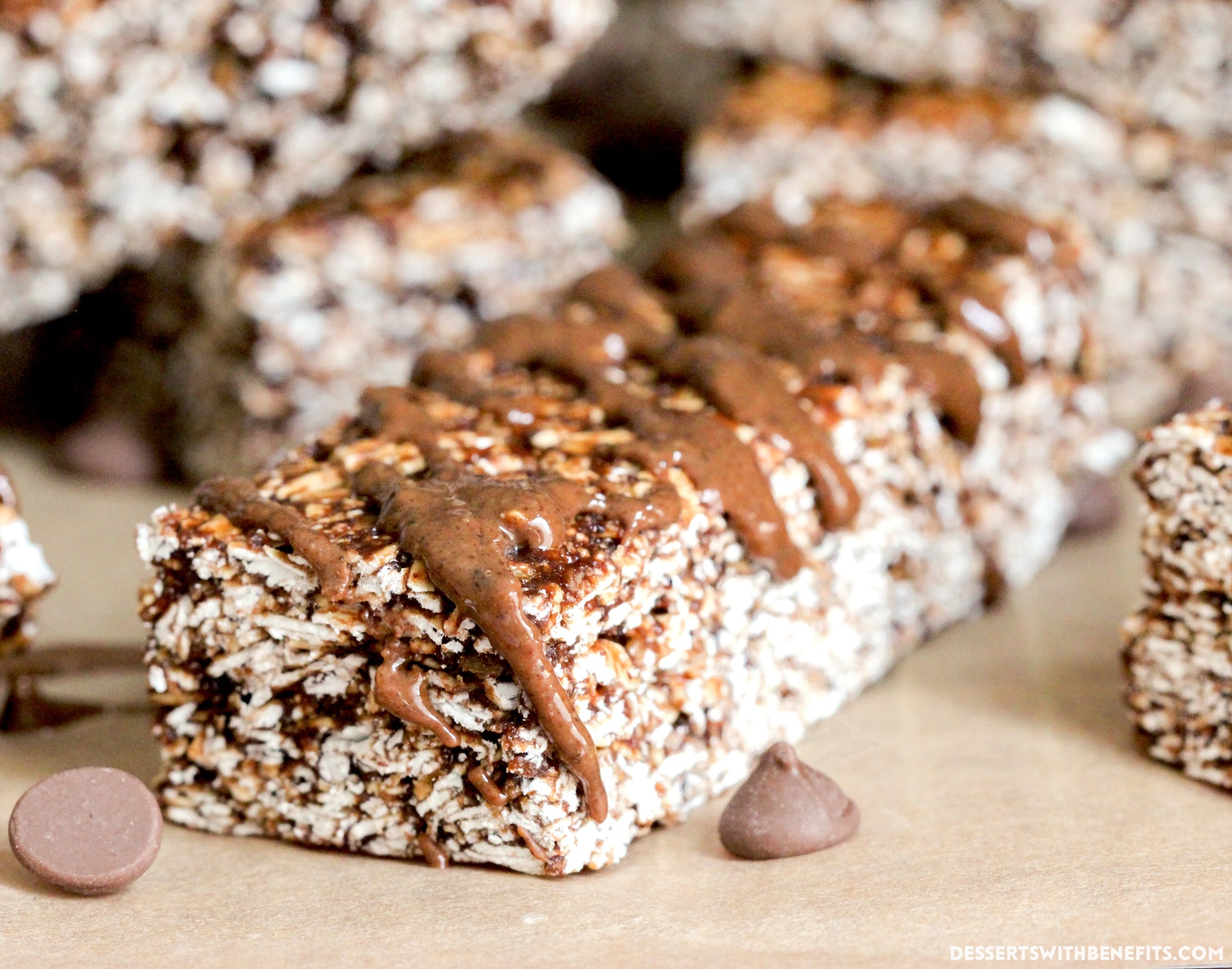 Gluten Free Nutella Granola Bars Recipe No Bake High Protein Healthy