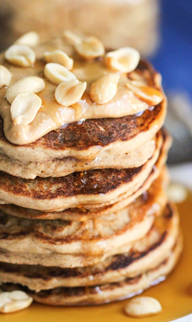 Healthy Peanut Butter Pancakes | Sugar Free, Gluten Free, Vegan