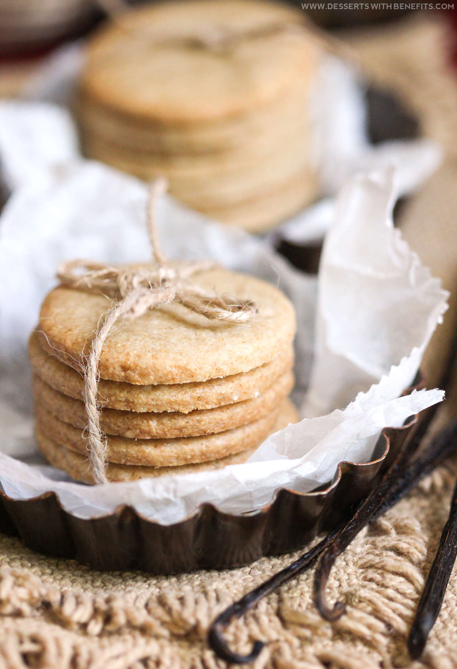 Healthy Shortbread Cookies (sugar free, gluten free, dairy free, vegan)