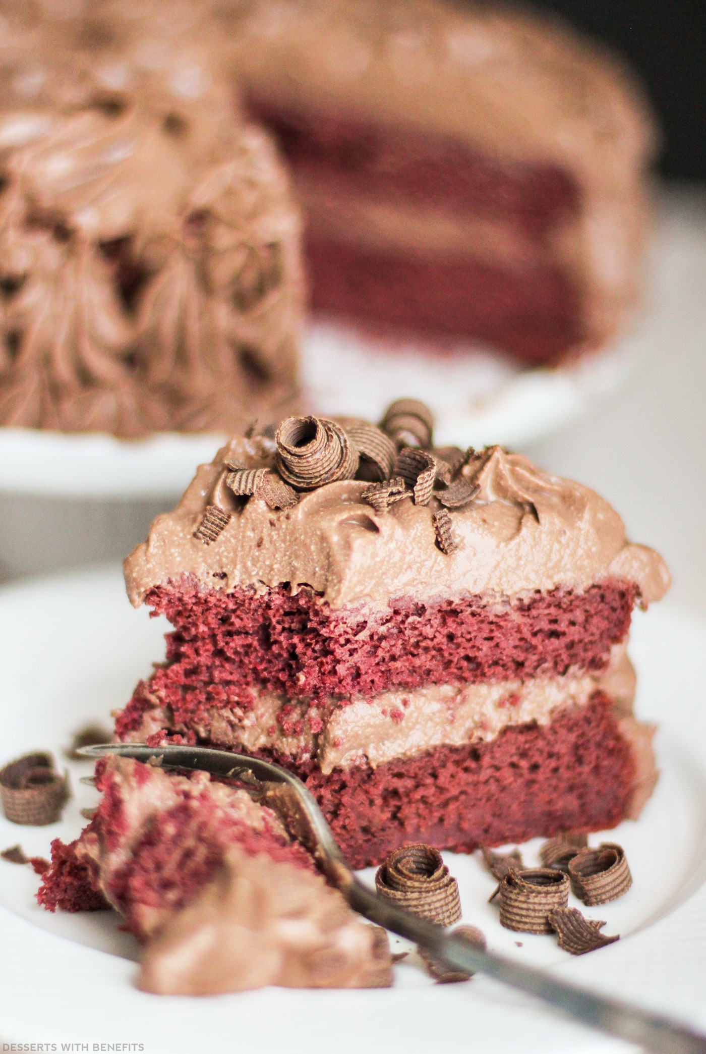 Desserts With Benefits Healthy Vegan Red Velvet Cake with Chocolate Mousse Frosting (all natural ...