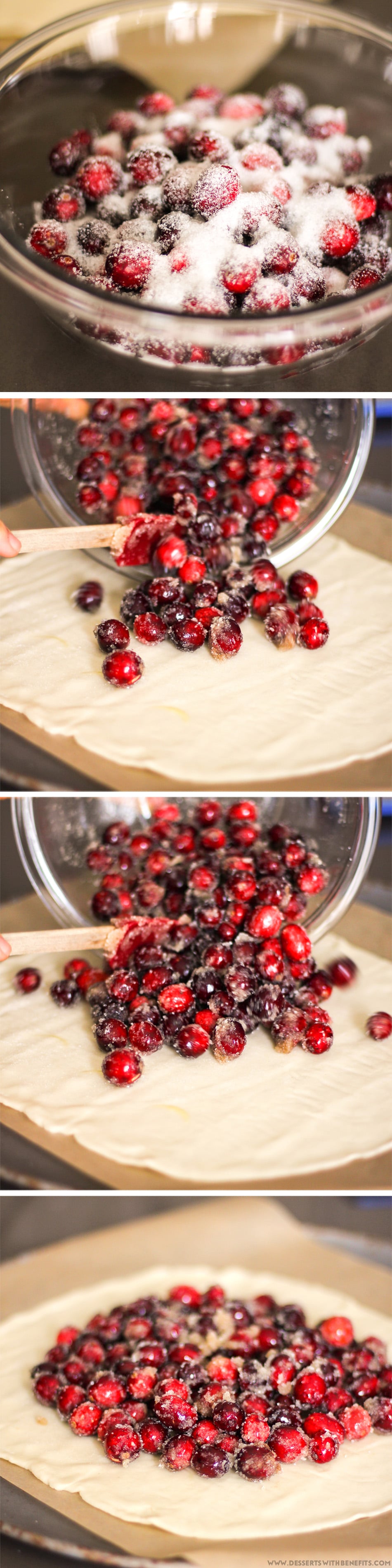 How to Make the World's EASIEST Galette! Quick and Lazy Guilt-Free Cranberry Galette Recipe (low calorie, low fat, low sugar) - Healthy Dessert Recipes at Desserts with Benefits