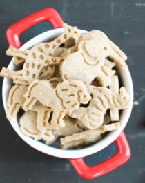 These simple and easy 8-ingredient Healthy Homemade Animal Crackers are the ultimate snack! They’re simple, yet addicting. They’re not overly sweet, yet still totally delicious. You’d never know these DIY animal crackers are whole grain, sugar free, gluten free, dairy free, and vegan! -- Healthy Dessert Recipes at Desserts with Benefits