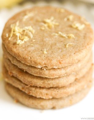 Healthy Lemon Shortbread Cookies (sugar free, gluten free, dairy free, vegan)