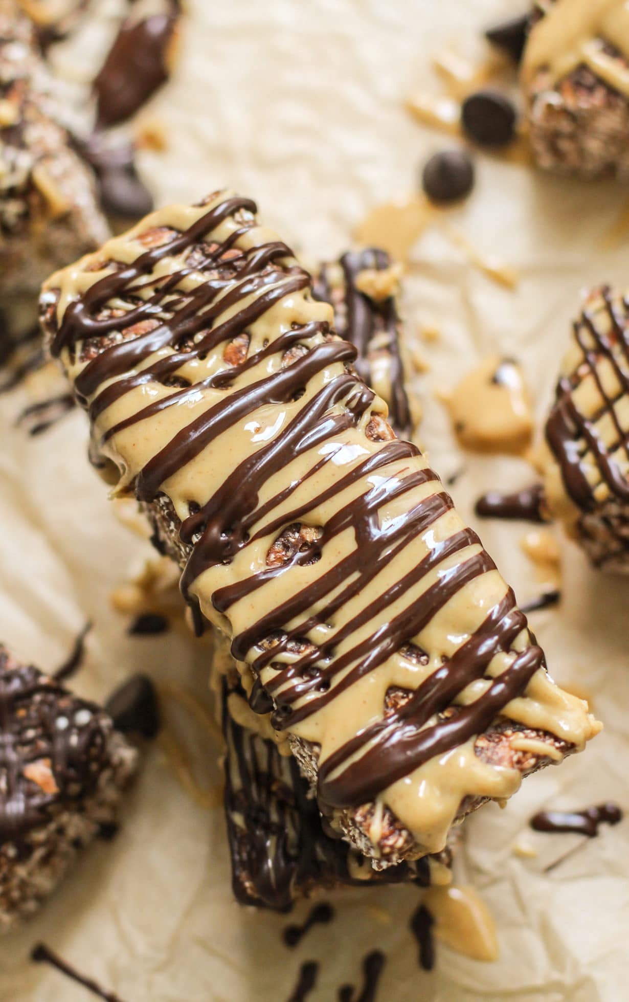 Gluten Free No-Bake Chocolate Peanut Butter Granola Bars ...