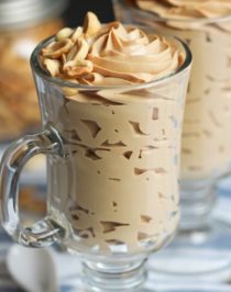 This rich and decadent Healthy Peanut Butter Mousse recipe is secretly guilt free, sugar free, low carb, high protein, gluten free, dairy free, AND vegan! -- Healthy Dessert Recipes at Desserts with Benefits