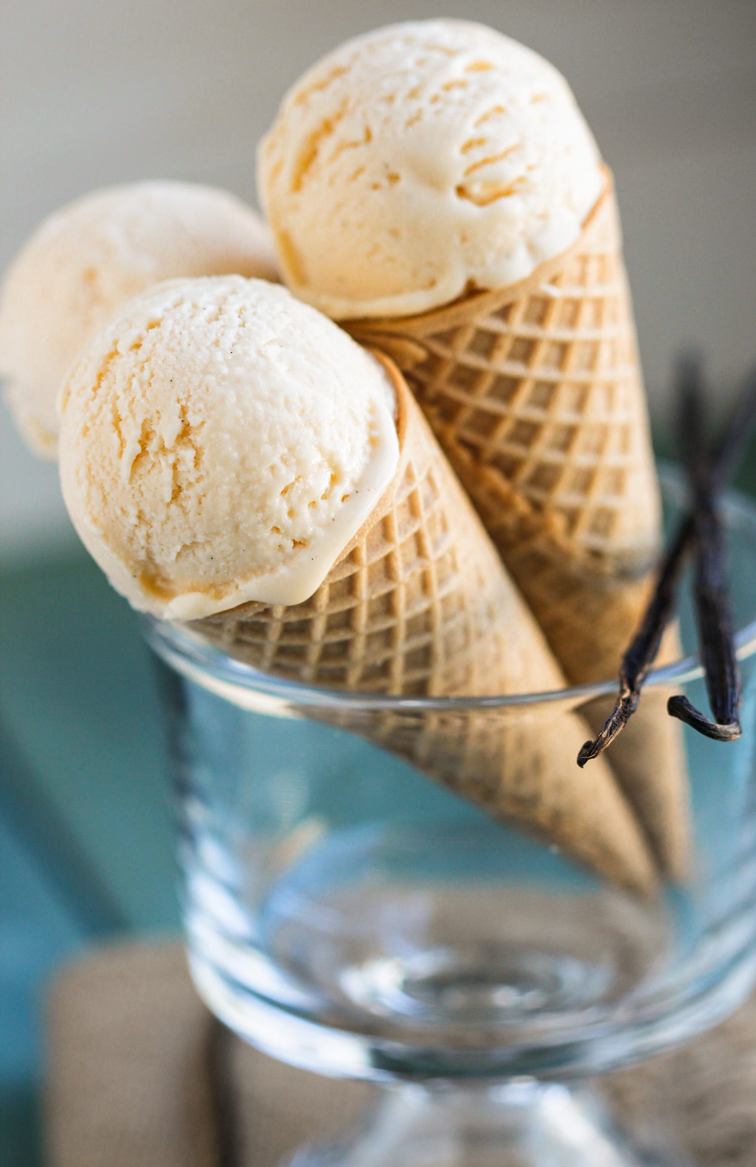 Healthy Vanilla Protein Ice Cream (sugar free, low carb, low fat, high protein, gluten free)