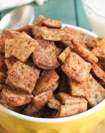 This Healthy Cinnamon Crunch Toast Cereal tastes just like the storebought version. But GUESS WHAT? This healthy homemade version is made without the added sugar, preservatives, and unnecessary additives. It’s low in sugar, all natural, and even vegan! -- Healthy Dessert Recipes with sugar free, low calorie, low fat, high protein, gluten free, and dairy free options at the Desserts With Benefits Blog (www.DessertsWithBenefits.com)