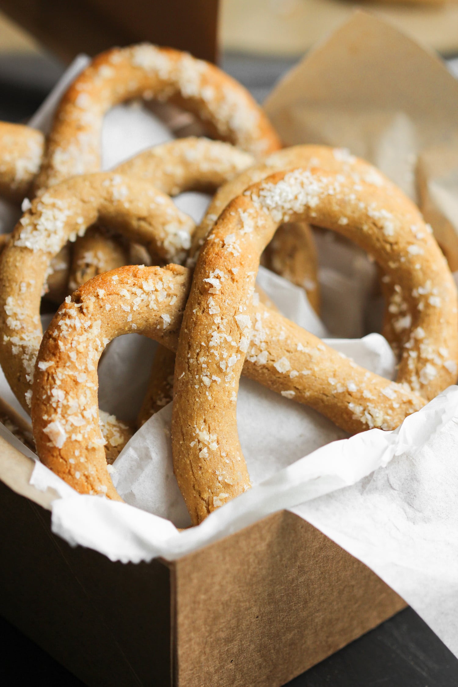 These Healthy Low Carb and Gluten Free Soft Pretzels are so delicious, you'll never believe they're sugar free, high protein, and high in fiber! These Gluten Free Pretzels taste like pure sin, but they're sinlessly delicious! Healthy Dessert Recipes with low calorie, low fat, dairy free, and vegan options at the Desserts With Benefits Blog (www.DessertsWithBenefits.com)