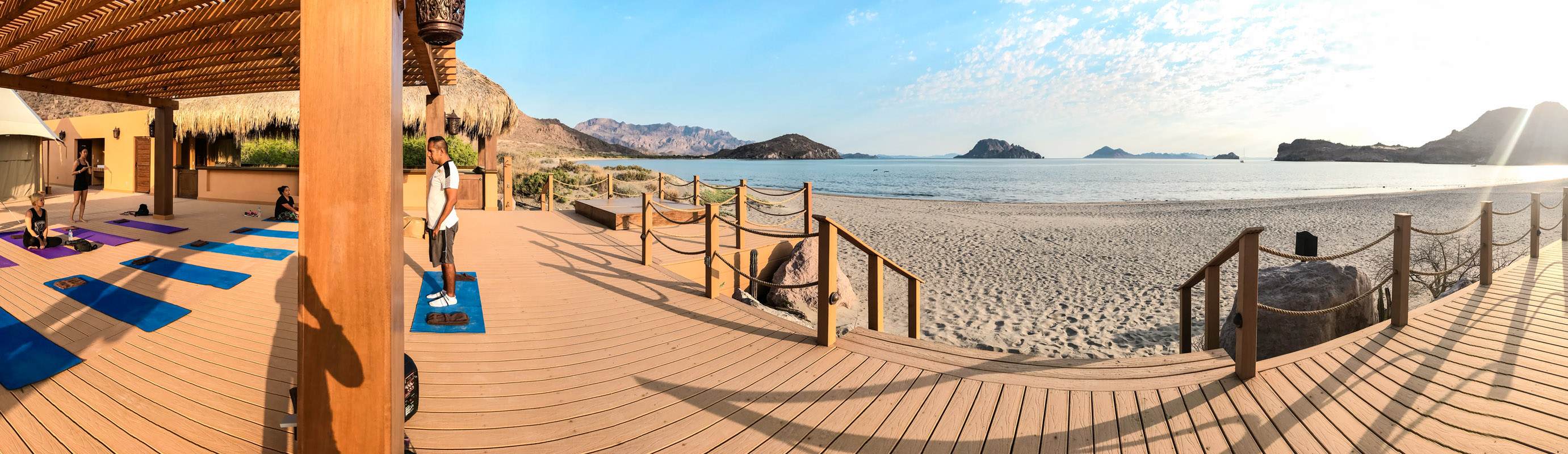 Yoga at Villa del Palmar at the Islands of Loreto. Looking for the BEST vacation destination to treat yourself? From a quiet getaway to soak up the sun or to enjoy your honeymoon, the Villa del Palmar at the Islands of Loreto, Mexico is one of those hidden gems you need to visit for yourself. This unique, affordable resort is packed with fun activities such as golfing, kayaking, paddle boarding, snorkeling, scuba diving, yoga, dancing, whale watching, and fishing. Whatever you’re looking for in your upcoming getaway, Villa del Palmar offers it!