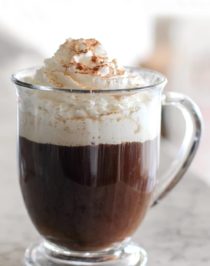 (How to make Mexican Coffee) This 5-ingredient Healthy Mexican Spiced Coffee is made without the sugar and cream but tastes just as good as the original. You’d never know it’s zero calorie, fat free, sugar free, low carb, gluten free, and vegan! Healthy Dessert Recipes with low calorie, low fat, high protein, gluten free, dairy free, vegan, and raw options at the Desserts With Benefits Blog (www.DessertsWithBenefits.com)