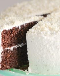 This Healthy Chocolate Coconut Cake is super fluffy, supremely chocolatey, and speckled with shredded coconut throughout. It seriously doesn't taste like it's low in sugar, high in protein, or gluten free whatsoever! Healthy Dessert Recipes with sugar free, low calorie, low fat, low carb, high protein, gluten free, dairy free, vegan, and raw options at the Desserts With Benefits Blog (www.DessertsWithBenefits.com)