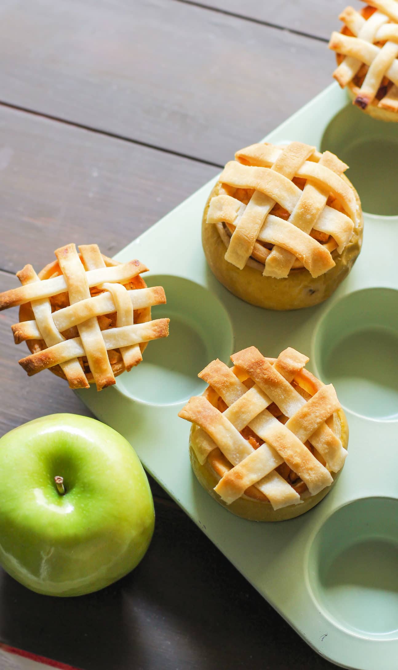 Looking for a unique healthy apple pie recipe? No need for fancy pie dishes here, all you need are the apples themselves! These Healthy Apple Pies are served IN THE APPLE! They’re so adorable and creative, you’ll be sure to WOW everyone you serve these to. And the kicker? They’re low fat and vegan with no sugar added. Healthy Dessert Recipes at the Desserts With Benefits Blog (www.DessertsWithBenefits.com)