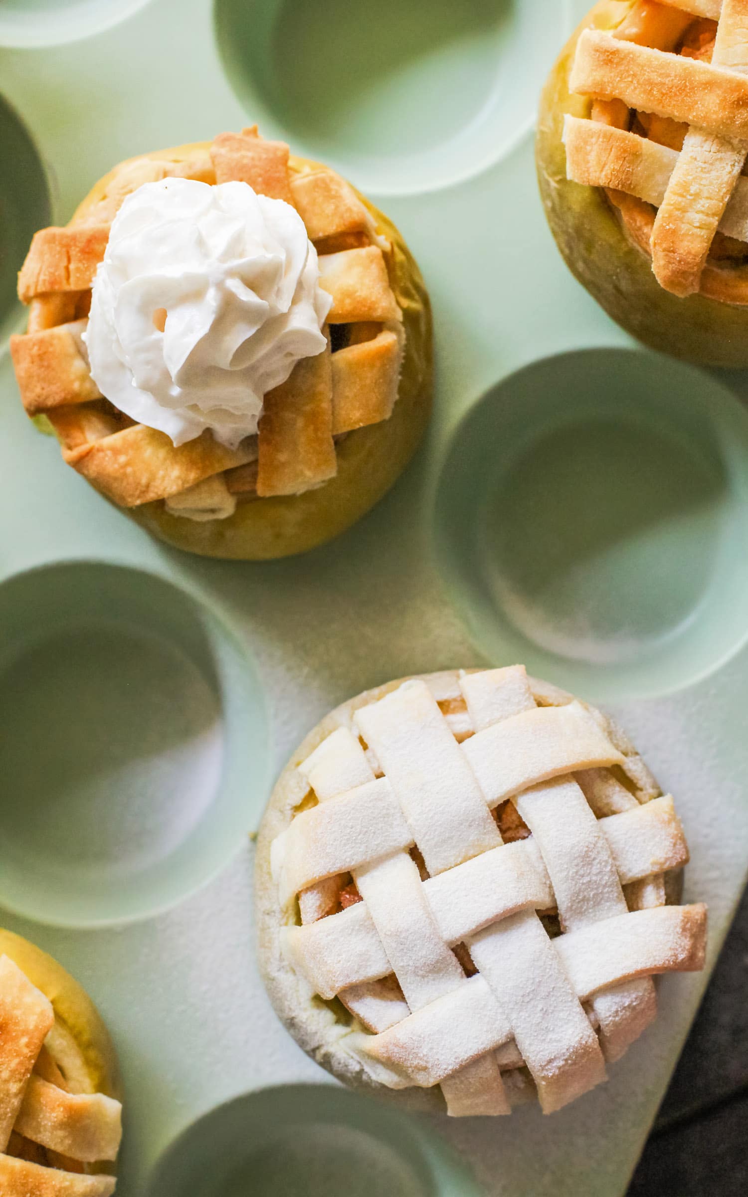 Looking for a unique healthy apple pie recipe? No need for fancy pie dishes here, all you need are the apples themselves! These Healthy Apple Pies are served IN THE APPLE! They’re so adorable and creative, you’ll be sure to WOW everyone you serve these to. And the kicker? They’re low fat and vegan with no sugar added. Healthy Dessert Recipes at the Desserts With Benefits Blog (www.DessertsWithBenefits.com)