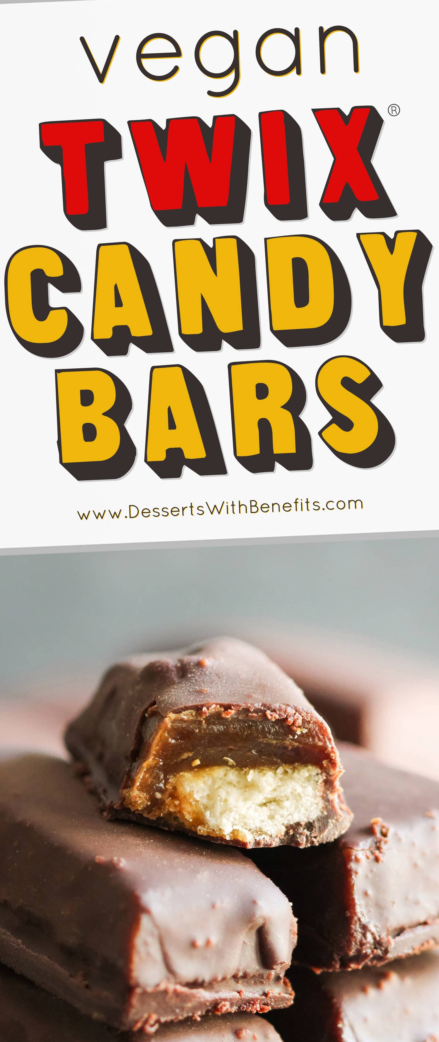 These guilt free homemade Twix candy bars are LIFE CHANGING. They taste just like the storebought kind, except these are all natural, vegan, dairy free, and reduced sugar. One bite and you'll think you're eating something full of sugar, fat, and calories, but you're not! Healthy Dessert Recipes with sugar free, low calorie, low fat, high protein, and gluten free options at the Desserts With Benefits Blog (www.DessertsWithBenefits.com)