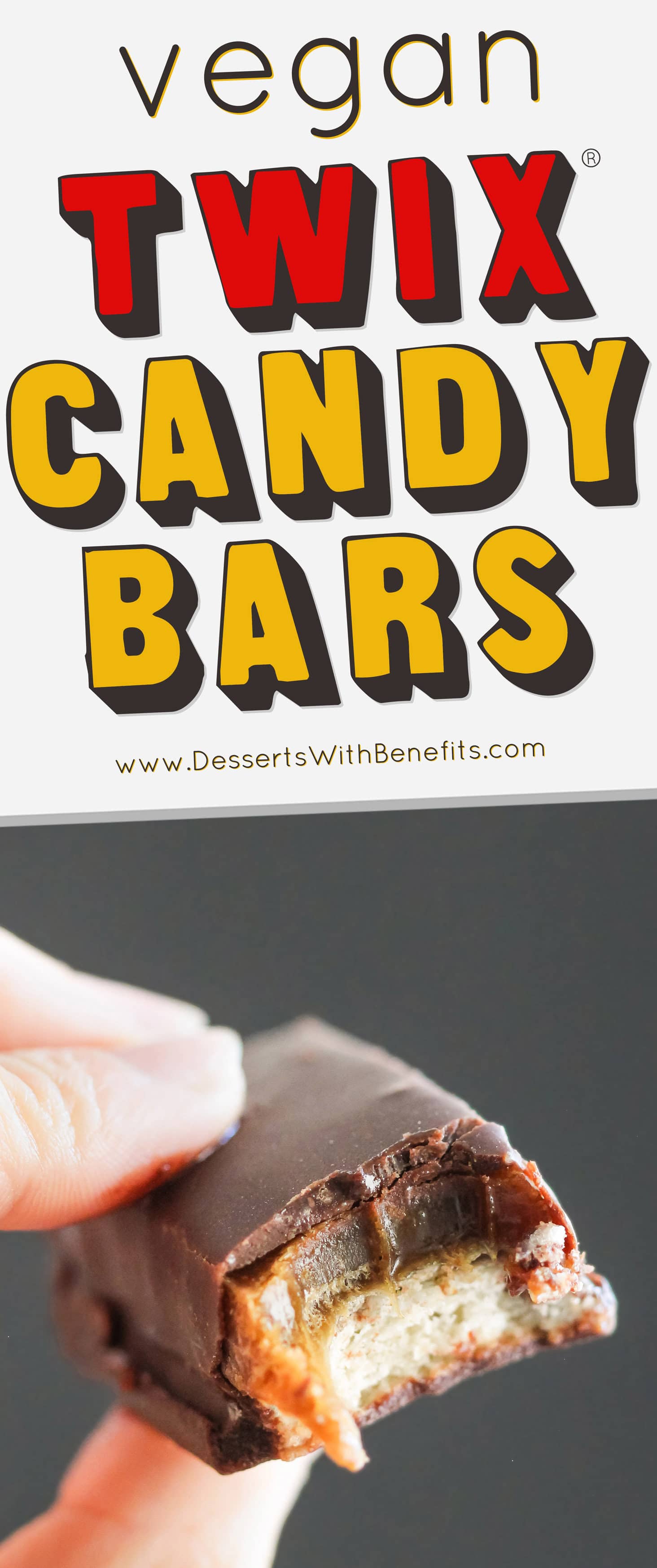 These guilt free homemade Twix candy bars are LIFE CHANGING. They taste just like the storebought kind, except these are all natural, vegan, dairy free, and reduced sugar. One bite and you'll think you're eating something full of sugar, fat, and calories, but you're not! Healthy Dessert Recipes with sugar free, low calorie, low fat, high protein, and gluten free options at the Desserts With Benefits Blog (www.DessertsWithBenefits.com)