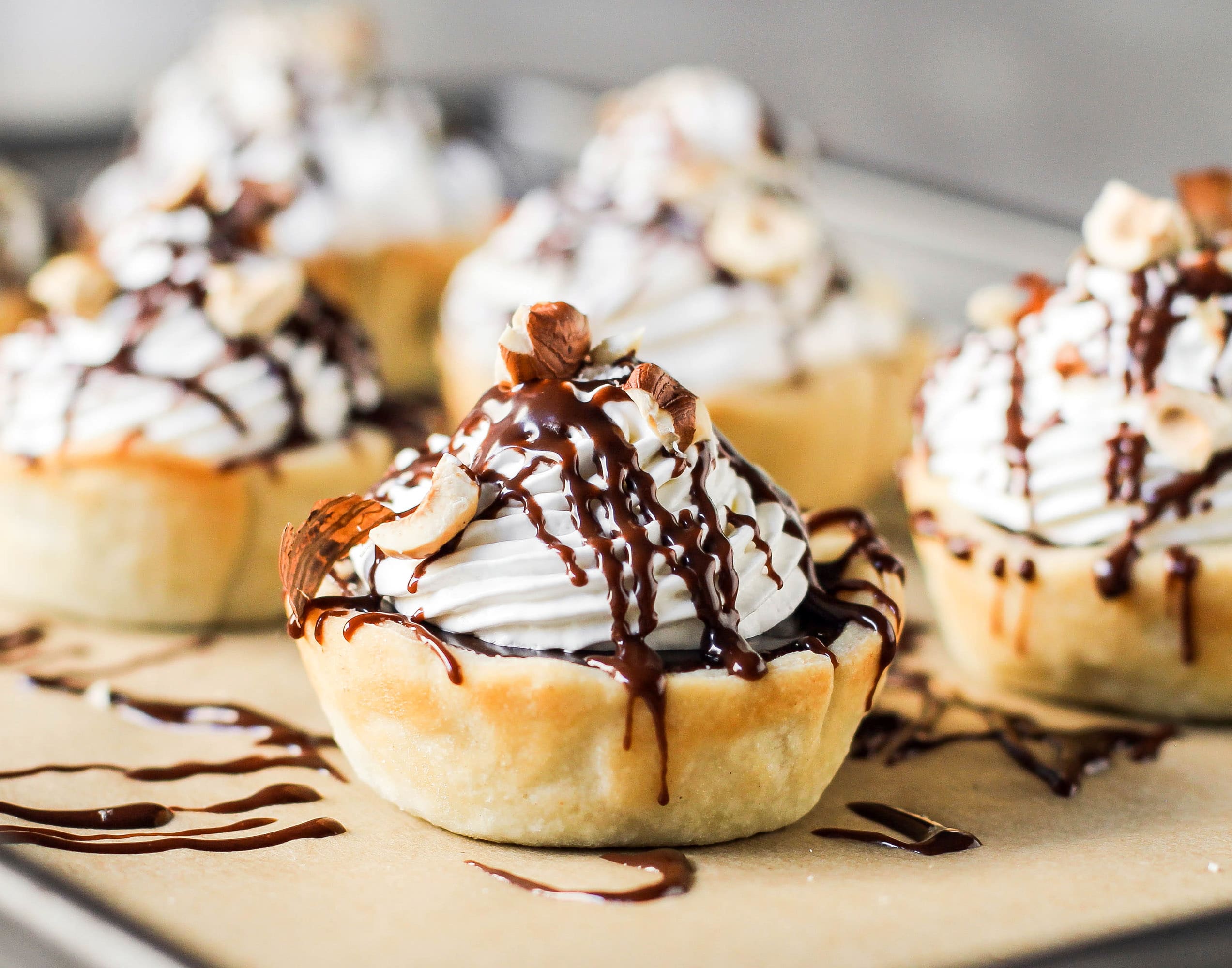 Vegan Mini Chocolate Hazelnut Pies Recipe | Desserts With Benefits