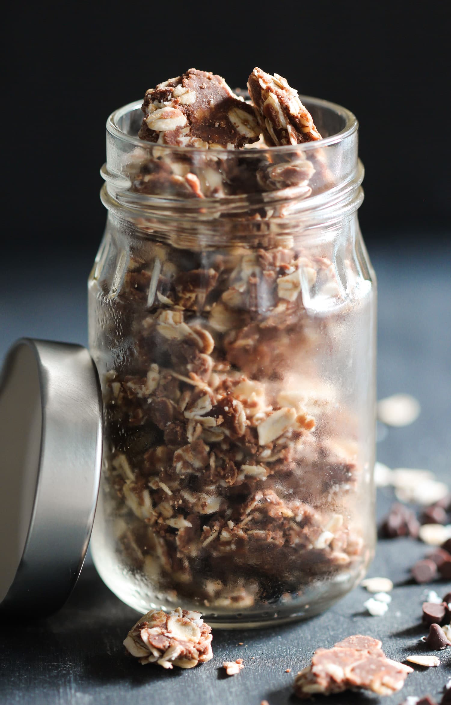 These Healthy Chocolate Coconut Granola Clusters are bite-sized flavor bombs that won't crumble and fall apart like regular granola. So enjoy your granola, MESS FREE! I love this easy recipe because it's no-bake, sugar free, high protein, gluten free, dairy free, and vegan. Plus, it has less calories and more protein and fiber than storebought granola. Healthy Dessert Recipes with sugar free, low calorie, low fat, low carb, high protein, gluten free, dairy free, vegan, and raw options at the Desserts With Benefits Blog (www.DessertsWithBenefits.com)