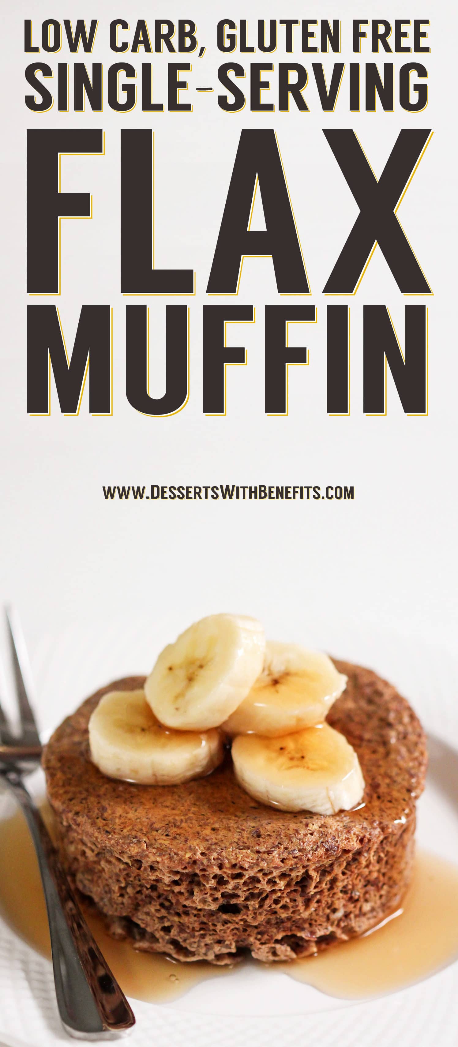 You can make this Healthy Single-Serving Flaxseed Microwave Muffin in just 5 minutes flat! This soft, springy, sweet, and hearty muffins makes the perfect balanced breakfast, snack, and dessert. It's hard to believe it's sugar free, low carb, high protein, high fiber, AND gluten free too! Plus, it's full of nutritious omega-3 fatty acids, vitamins and minerals. Healthy dessert recipes at the Desserts With Benefits Blog (www.DessertsWithBenefits.com)