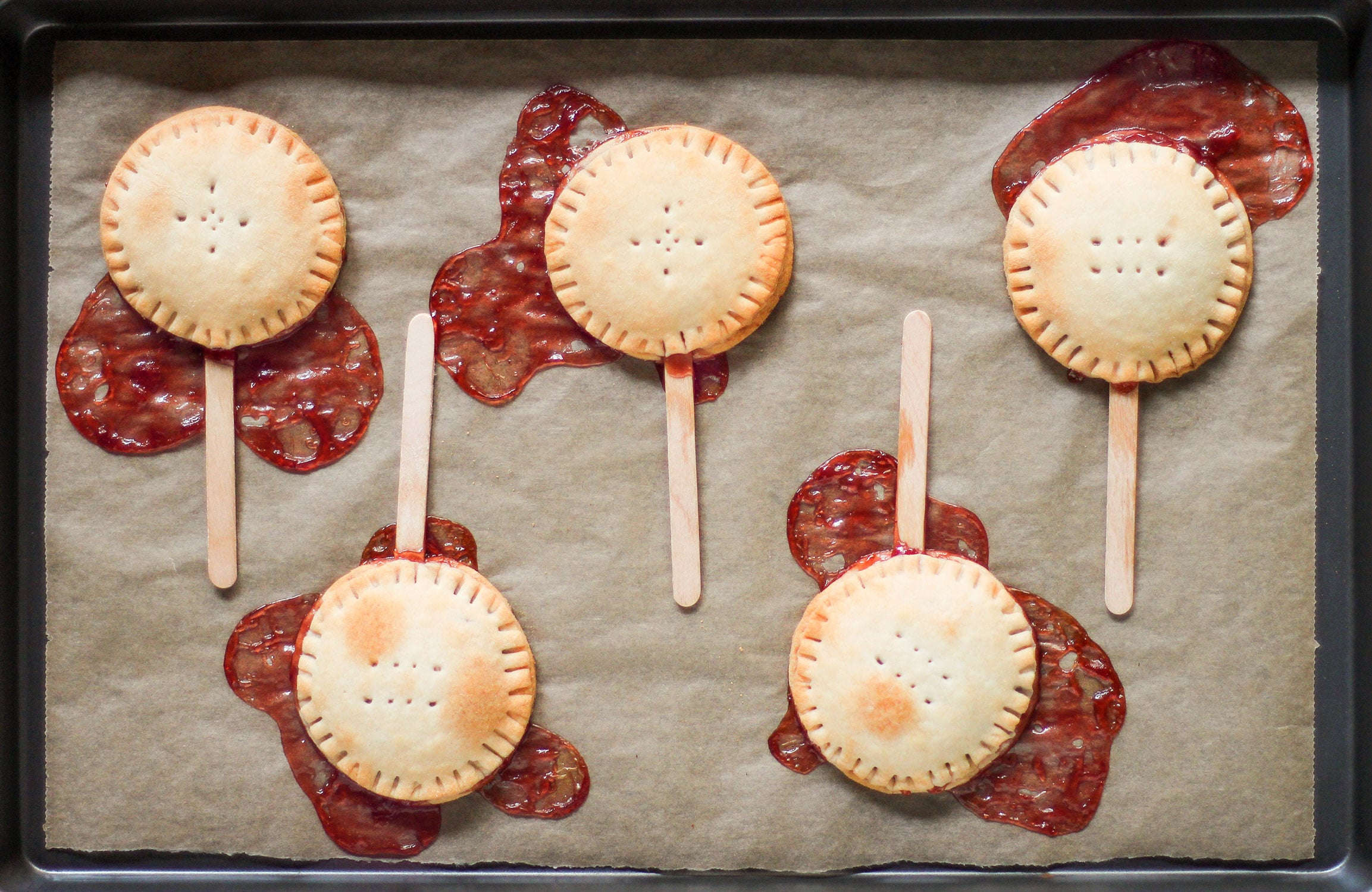 If you like pie but don't like sharing, then these Pie Pops are for YOU! You can make whatever flavor you like — strawberry to blueberry to apple to cranberry and more. These are a guaranteed crowdpleaser and no one could tell they’re totally guilt-free, low sugar, and vegan! Healthy Dessert Recipes at the Desserts With Benefits Blog (www.DessertsWithBenefits.com)