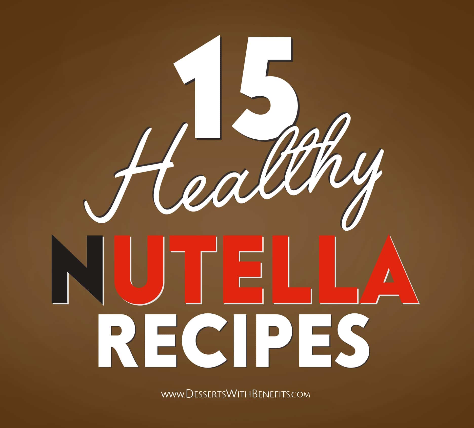 15 Healthy Nutella Recipes! Indulge in all that sweet chocolate-hazelnut flavor but without all the excess calories, refined sugar, palm oil, and artificial ingredients. From Nutella Fudge to Nutella Frozen Yogurt to Nutella Cookie Dough to Nutella Protein Bars, and more!