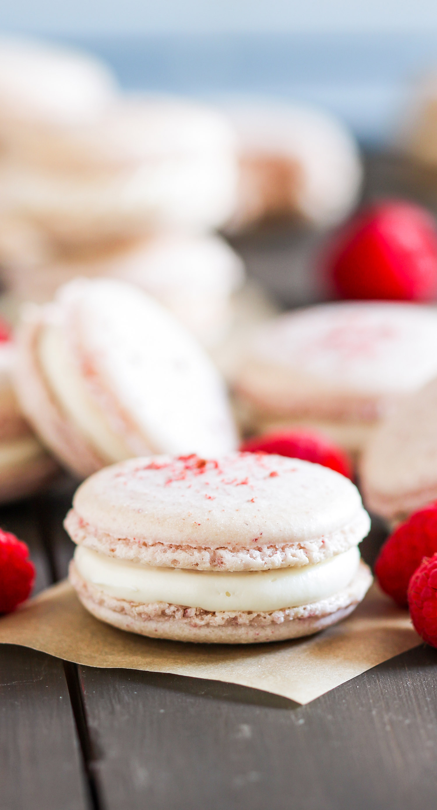 Healthy Raspberry French Macarons Recipe | Low Fat, Gluten Free
