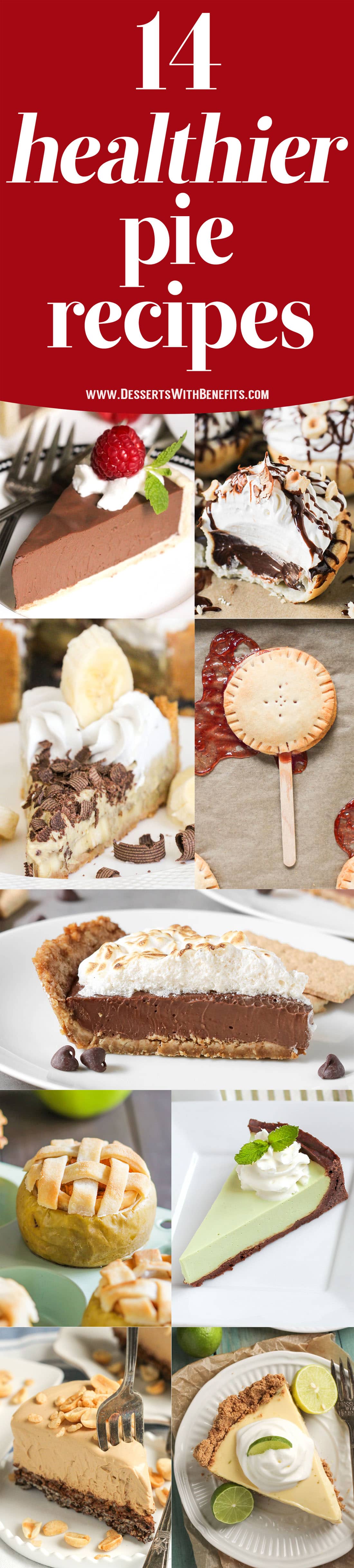 Celebrate Pi Day with Pie! Healthy pie, that is. These 14 healthy pie recipes will satisfy your sweet tooth without all the extra calories, fat, and sugar!