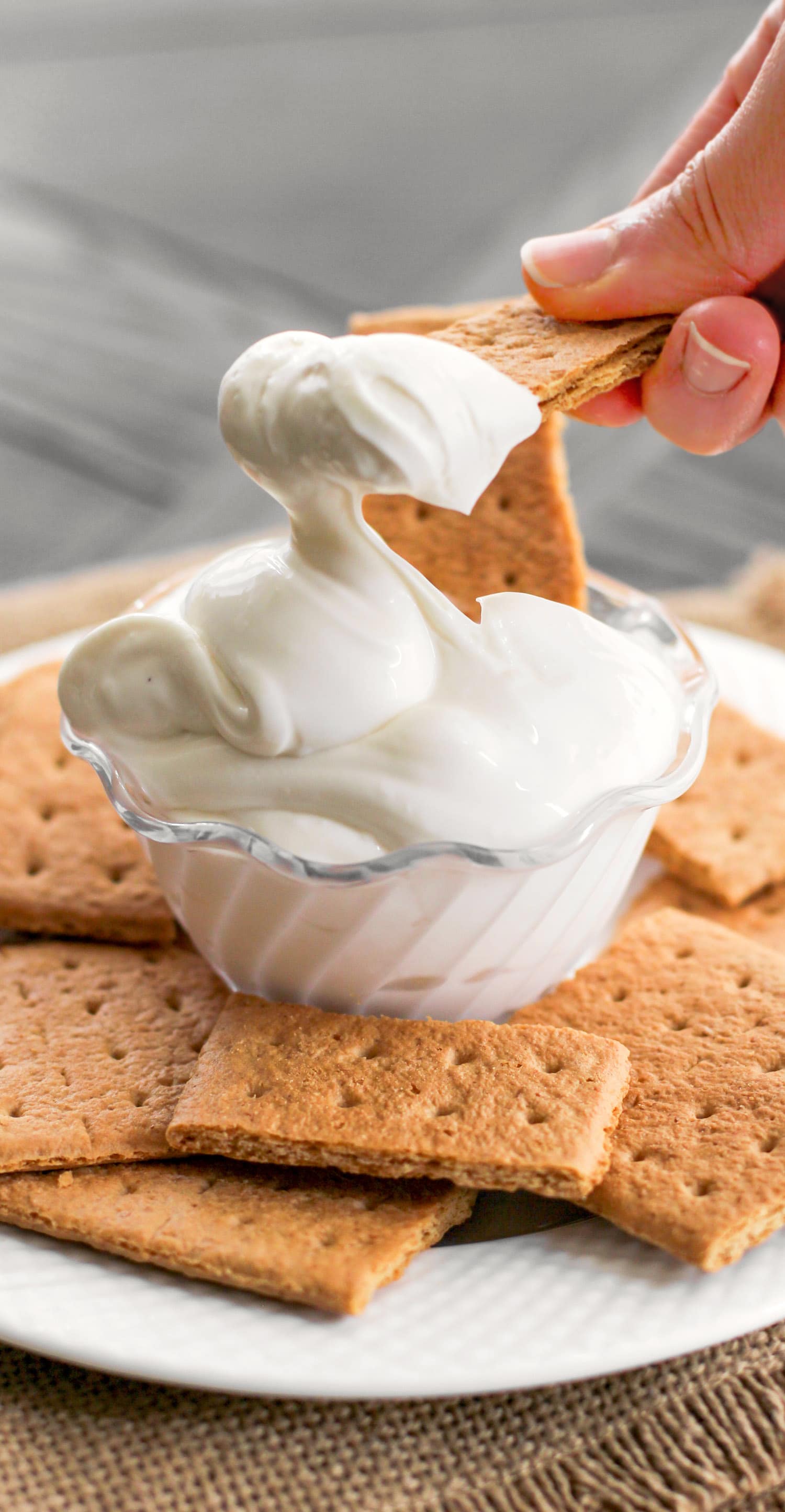 This 90-calorie Cheesecake Dip is ultra creamy, sweet, and satisfying. It tastes just like cheesecake batter, except it's sugar free, low fat, low carb, and high protein! All you need are 4 ingredients and a few minutes to make this secretly healthy, no-bake dessert dip! 