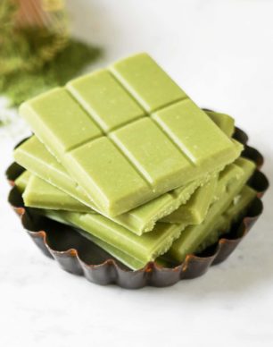 If you like matcha green tea and if you like white chocolate, combine the two and make this Matcha Green Tea White Chocolate! It's earthy from the matcha, yet sweet and delicious from the white chocolate.  This is the ultimate treat -- and it's secretly sugar free, low carb, and gluten free too!