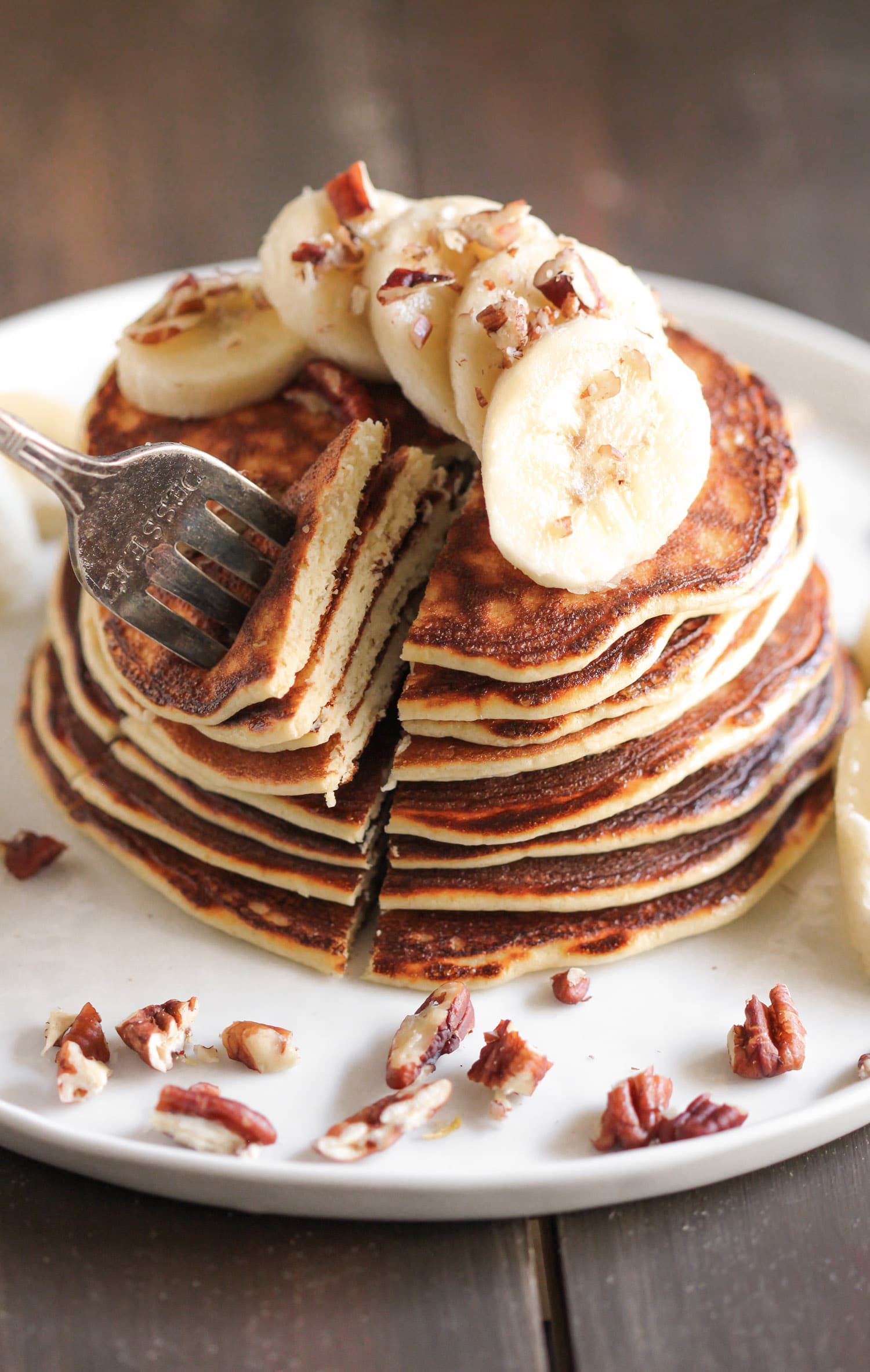 Healthy Banana Protein Pancakes Recipe (with 22g of protein per serving!)