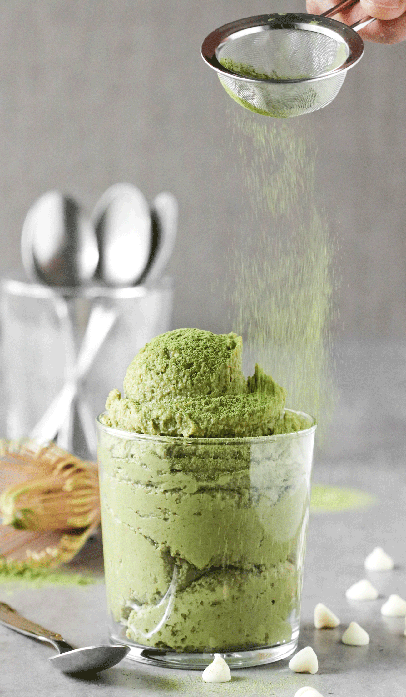 This Matcha Cookie Dough is fudgy, sweet, and sinful-tasting, yet it's healthy! Made with nut butter, oats, protein powder (optional), and a secret ingredient. You'd never know this is sugar free, gluten free, high protein, and high fiber too!