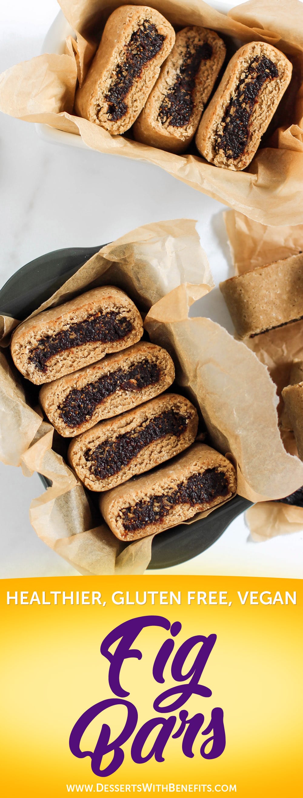 This easy Fig Newton recipe is 100% whole grain, gluten free, and vegan, with zero added sugar. Made with oat flour, dried figs, unsweetened applesauce, and a tad bit of coconut oil, these are chewy and perfectly sweet!