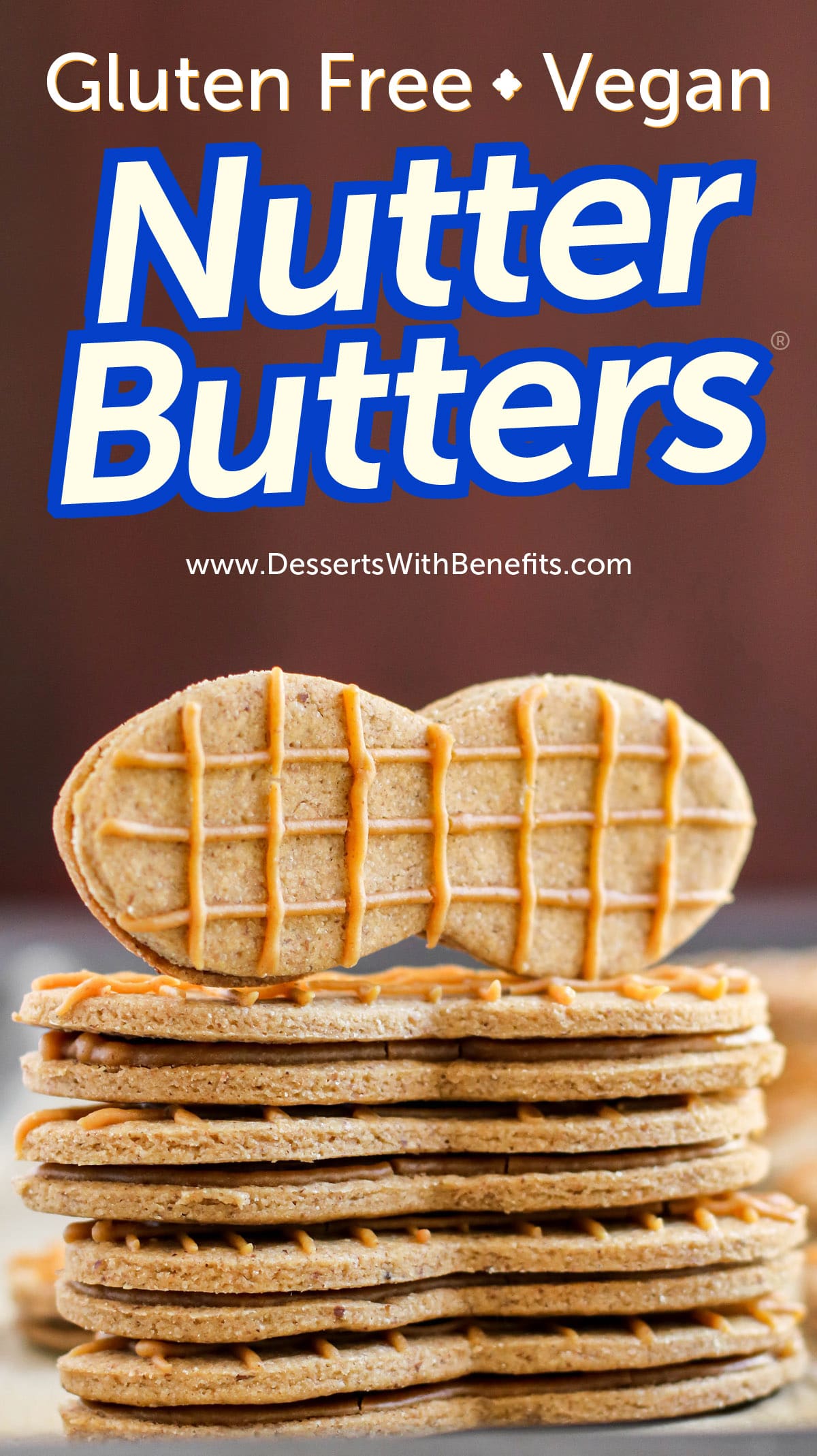 Just as delicious as the storebought kinds but made without the corn syrup and trans fats, these 80-calorie healthy Homemade Nutter Butters will blow your mind! This DIY recipe is sugar free, high protein, gluten free, dairy free, and vegan too -- made with natural peanut butter, oats, and all natural stevia extract.