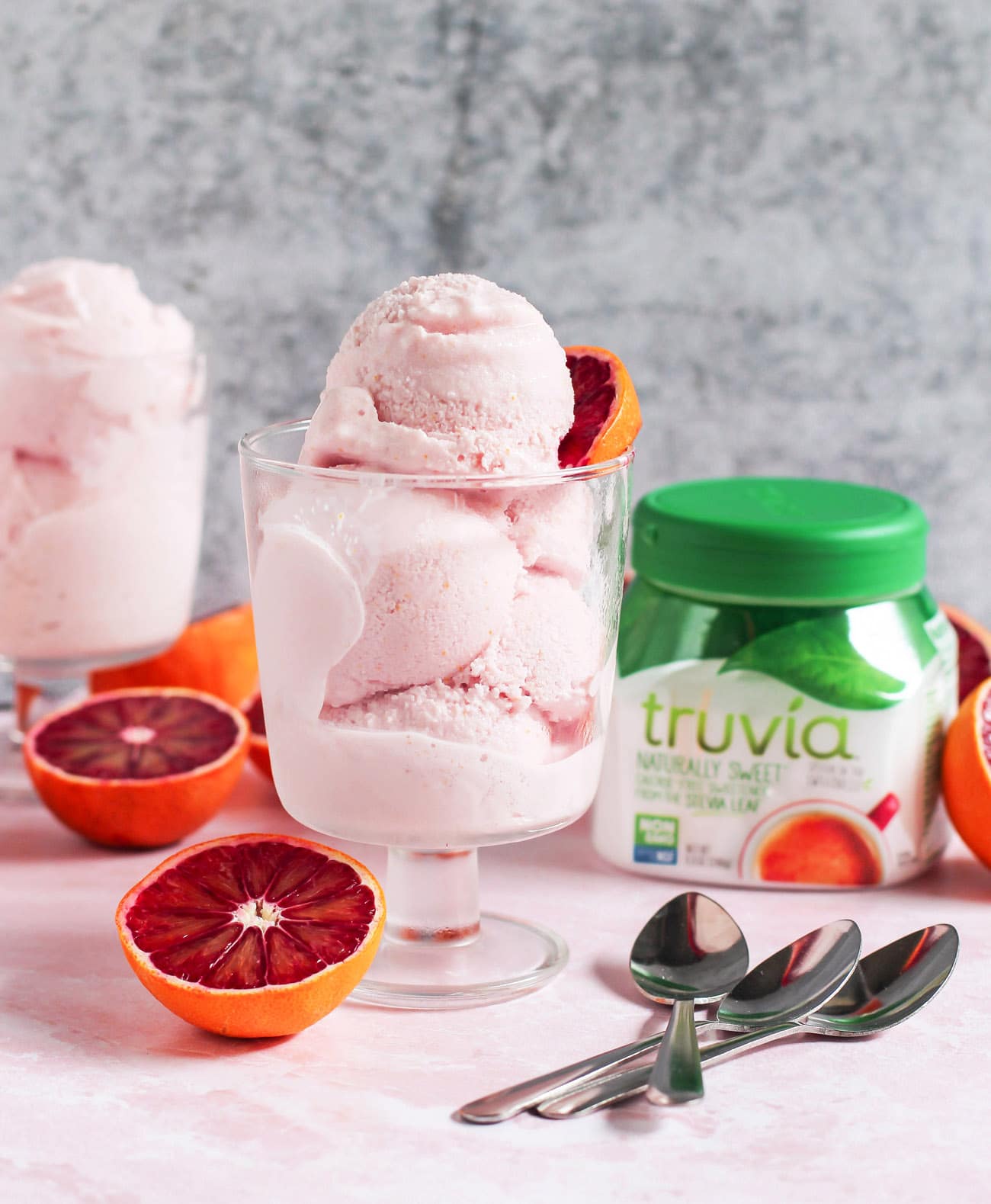 This 5-ingredient Blood Orange Ice Cream is sweet, tart, citrusy, and oh so satisfying. No need for the heavy cream, white sugar, artificial flavors, and artificial food dyes! This is the perfect ice cream to indulge in, guilt-free! Compared to store-bought ice cream, this is lower in calories, fat, and sugar, and higher in protein!